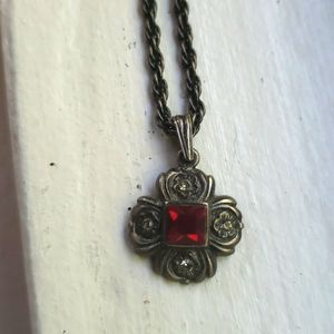 Vintage Victorian Gothic Rhinestone Necklace